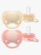 Philips Avent Ultra Soft-smokk 0-6 m, 2-pakning, gul/oransje