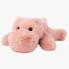 Teddykompaniet Kosedyr Liggende Flodhest 30 cm, Rosa