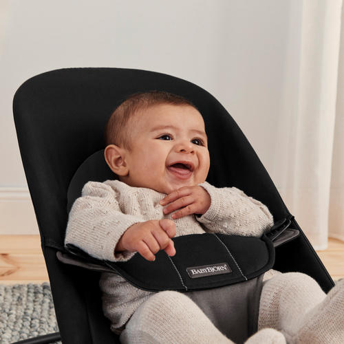 BabyBjörn Balance Soft Vippestol Vevet, Svart/Mørkegrå