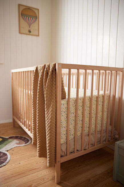 FILIBABBA  Strikket Teppe, Ivory Cream