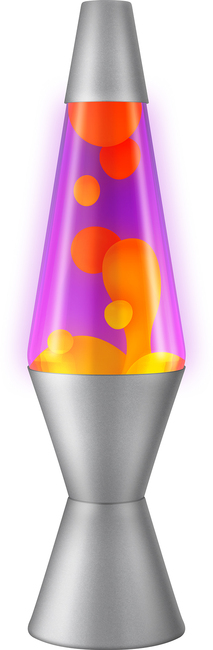 LAVA Lys Classic 37cm, Oransje/lilla