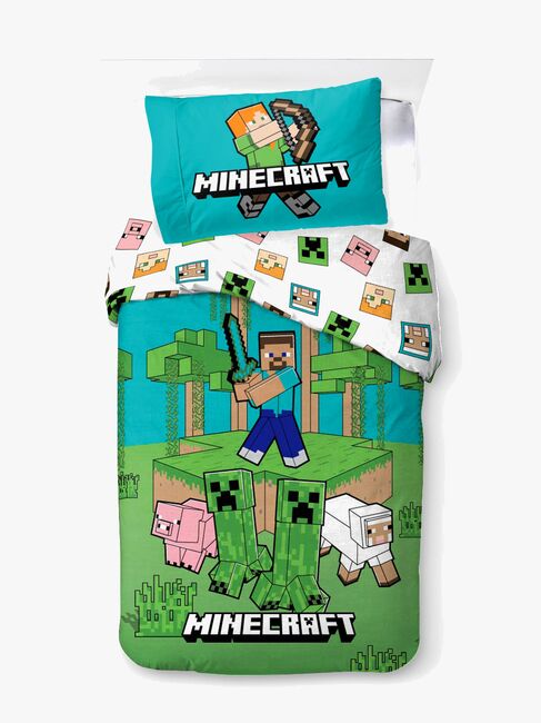 Minecraft Jungle Explore Sengesett 140x200, Grønn