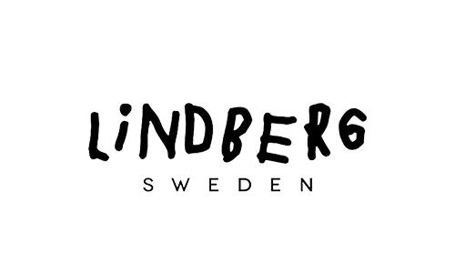 Logo med teksten 'Lindberg Sweden' i svart.