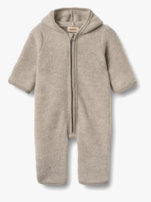 Wheat Ata Vinterdress Merinoull, Khaki Melange