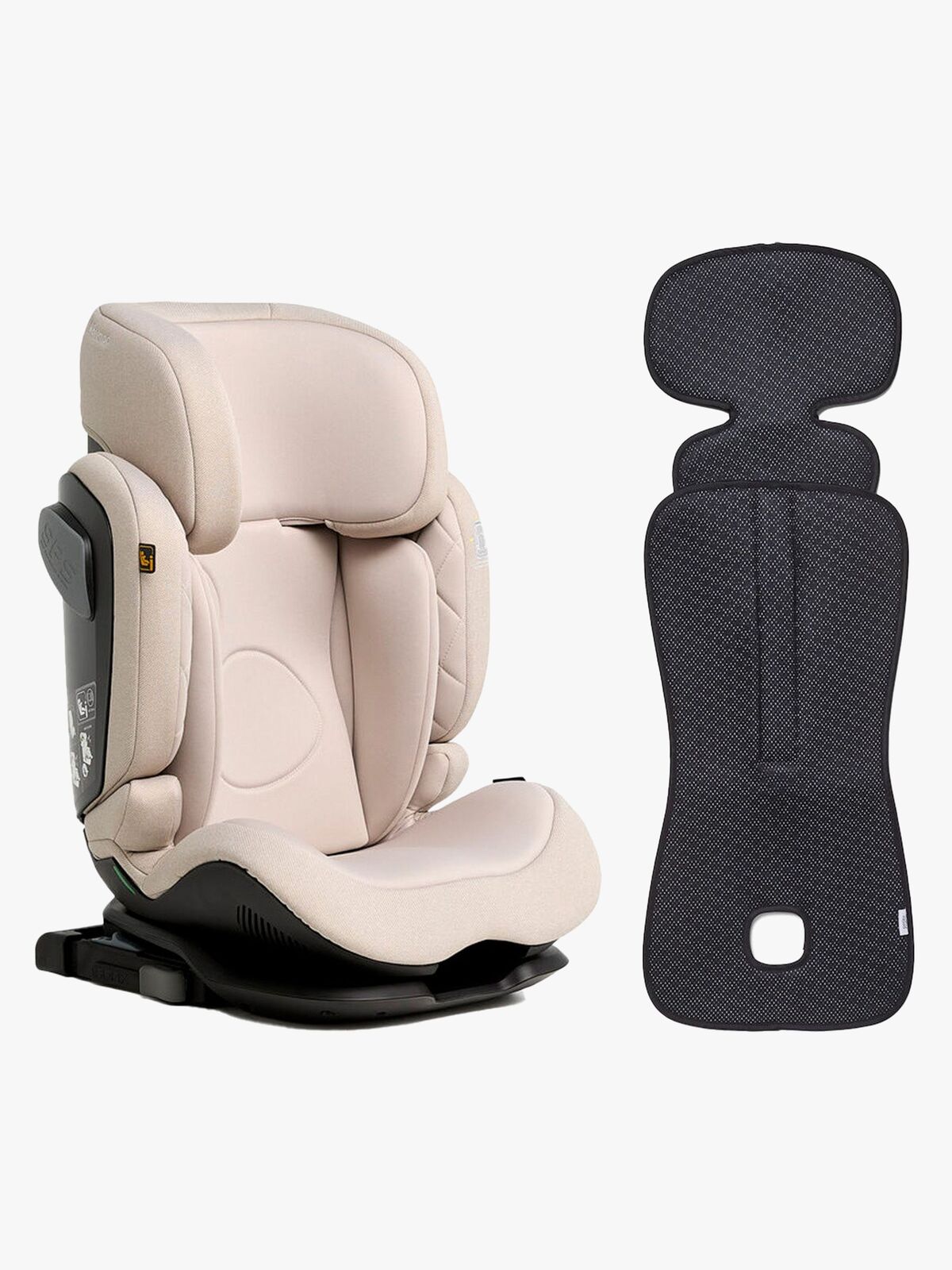 Beemoo Recline i-Size Beltestol inkl. Petite Chérie Ventilerende Sittepute, Oat/Antracit