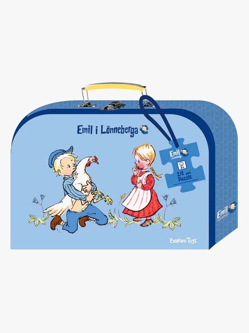 Barbo Toys Emil Fra Lønneberget Koffert med Et Puslespill 24 Brikker