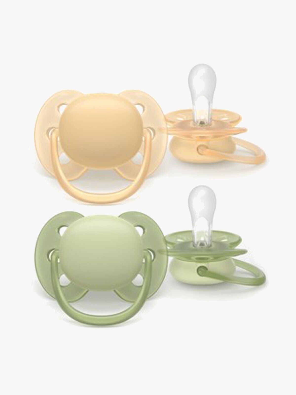 Philips Avent Ultra Soft-smokk 6-18 m, 2-pakning, beige/lysegrønn