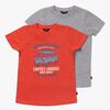 Luca & Lola Riccione T-Shirt 2-pack, Red/Grey Melange