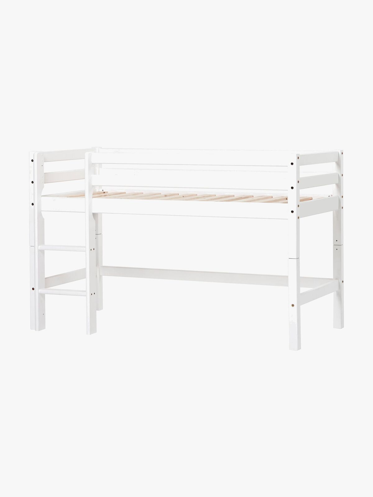 Hoppekids Basic Halvhøy Loftseng 70x160, Hvit