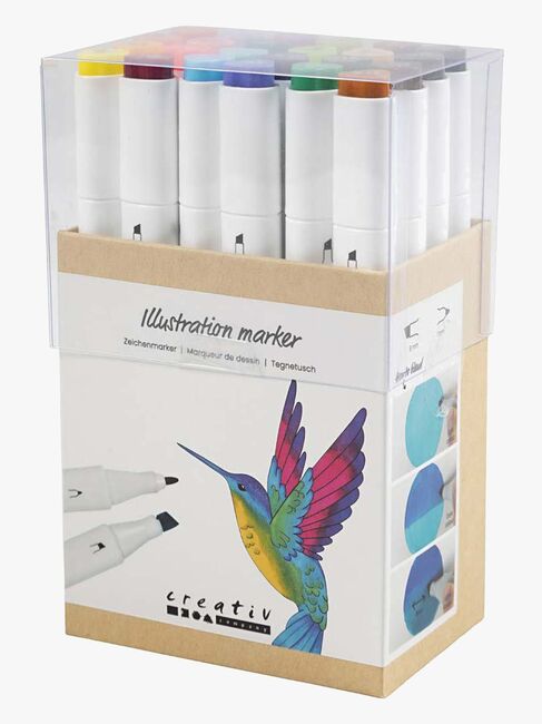 Creativ Company Alkoholbaserte Illustrasjonstusjer Farge 24st
