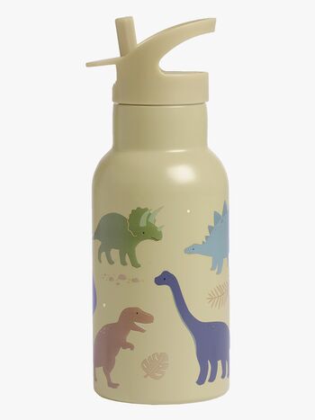 A Little Lovely Company Vannflaske Dinosaurer 350 ml, Beige