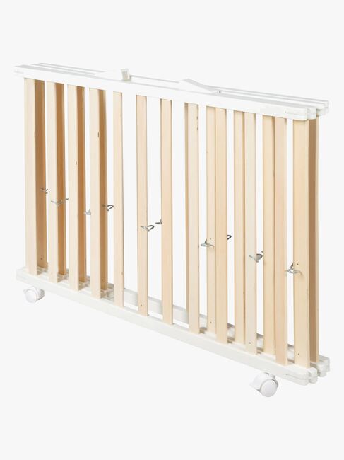Roba Sammenleggbar Lekegrind med Hjul, Wood White
