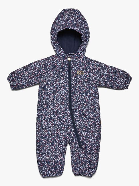 Petite Chérie Atelier Gisele Vinterdress Baby, Navy Small Flower