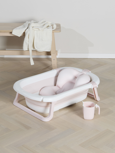 Beemoo CARE Assist Badebalje inkl. Badestøtte & Skyllekanne, Pink