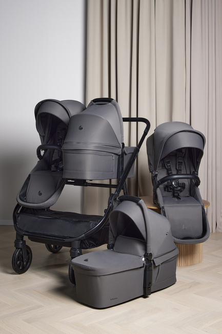 Beemoo Pro Twin 2 Tvillingvogn, Mocha Grey