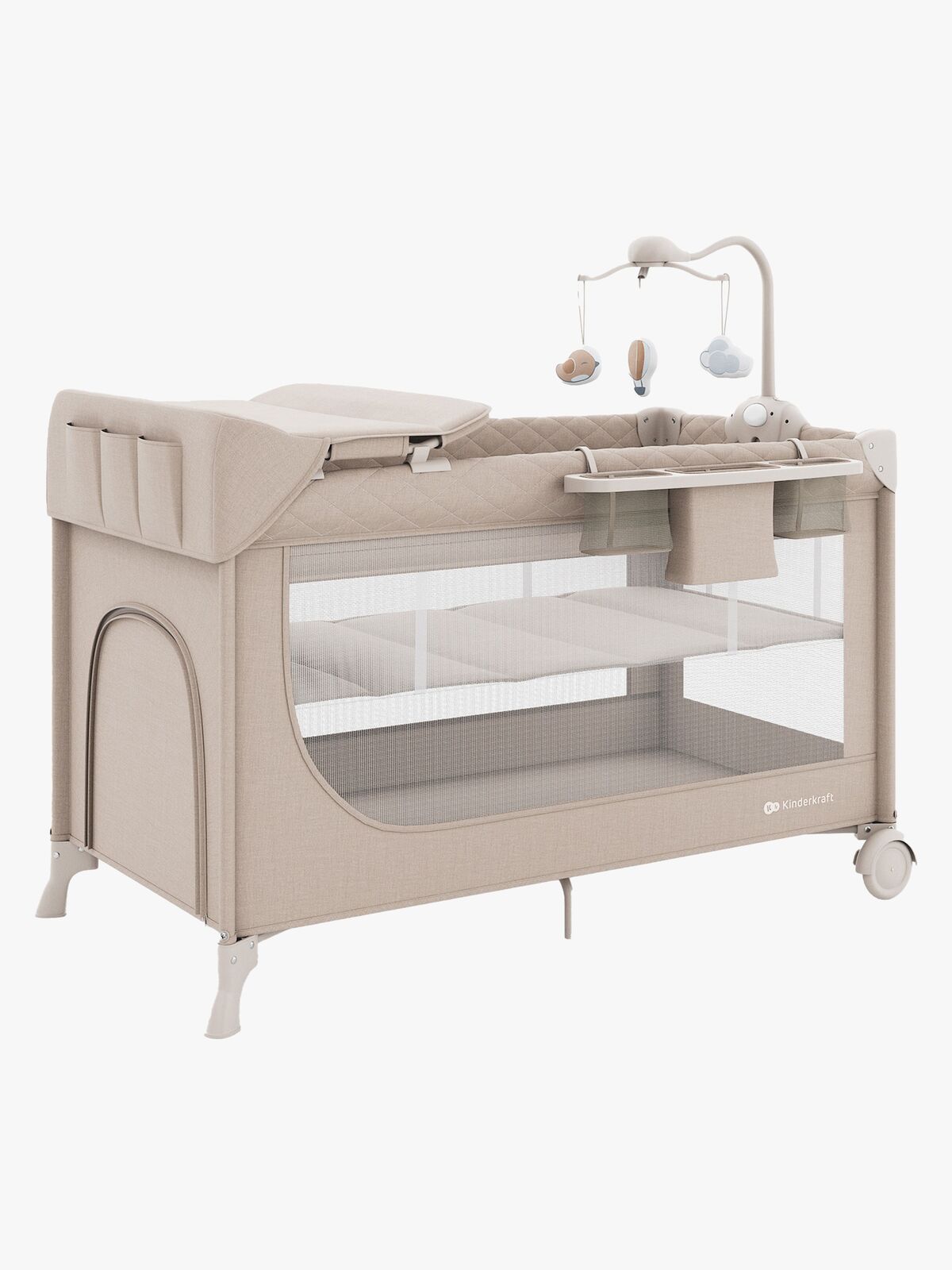 Kinderkraft LEODY UP Reiseseng med Tilbehør, Beige