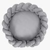 MeowBaby Aesthetic Babynest med Flettet Beskyttelse & Leketeppe, Grey