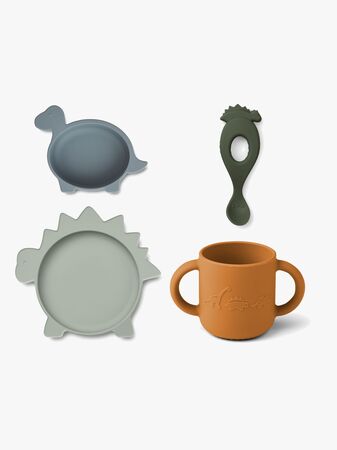 LIEWOOD Vivi Dino Matsett Silikon, Blue Multi