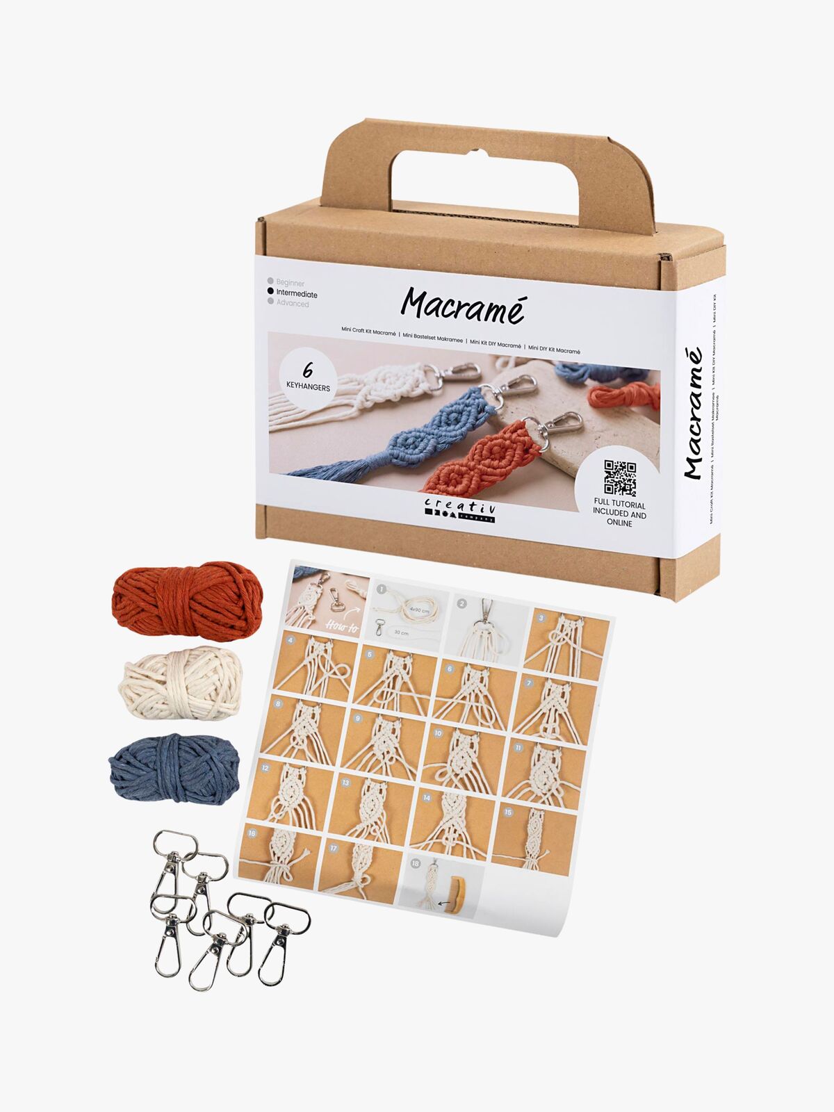 Creativ Company Hobbysett Makramé Nøkkelringer