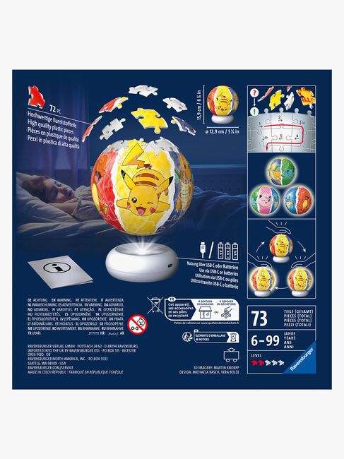Ravensburger Pokémon 3D-puslespill Nattlampe 72 Brikker
