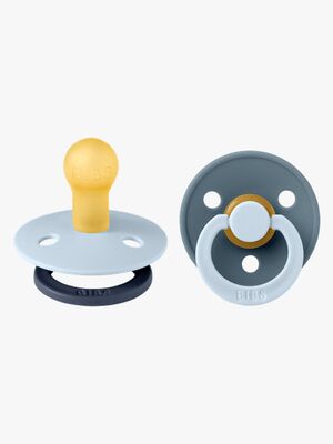 BIBS Studio Colour Fusion Smokk 2-Pakk Str 1, Baby Blue Petrol mix