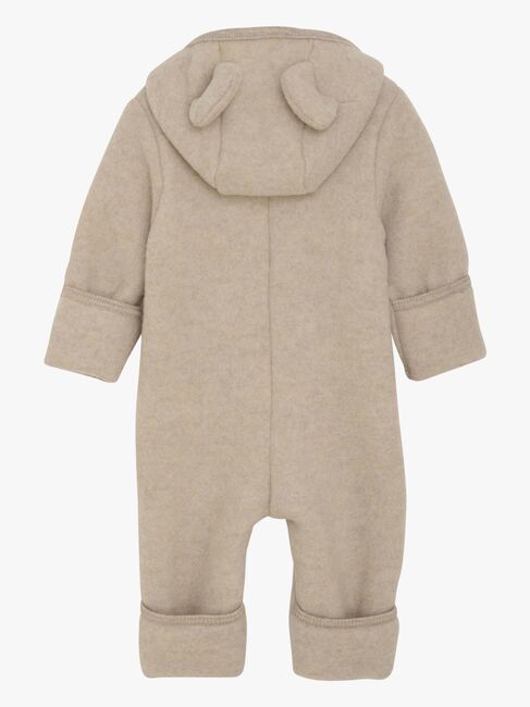 Huttelihut Vinterdress Merinoull med Ører, Camel Melange