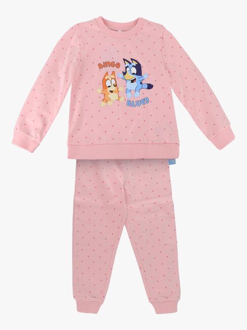 Bluey genser og buksesett, rosa