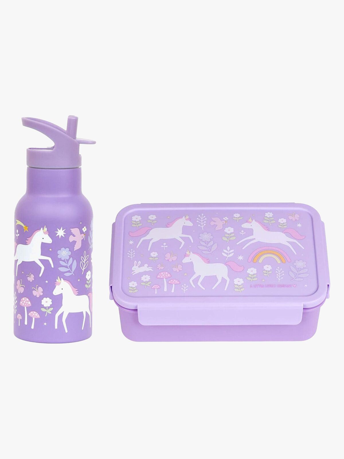 A Little Lovely Company Matboks & Flaske, Unicorn Dreams