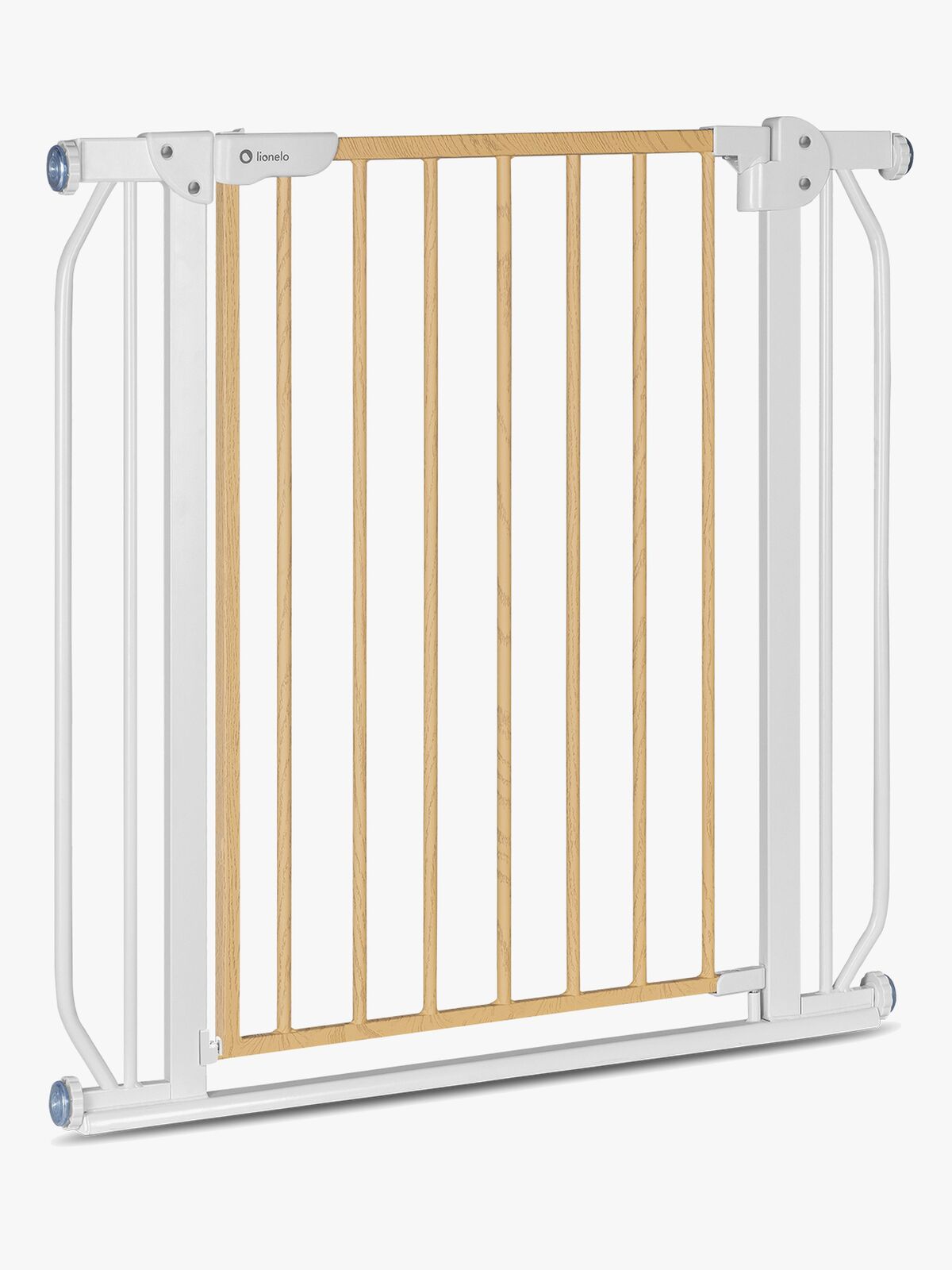 Lionelo Truus Slim Sikkerhetsgrind, White/Natural