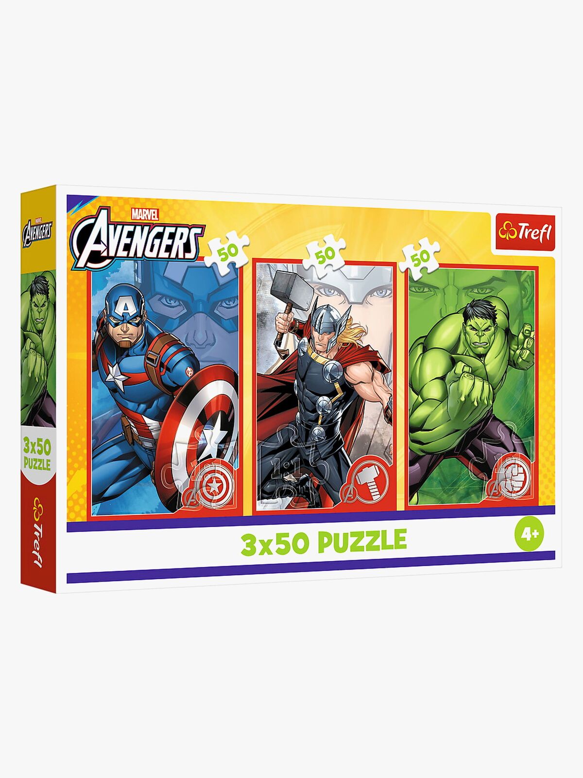 Trefl The Avengers Puslespill 3x50 Brikker