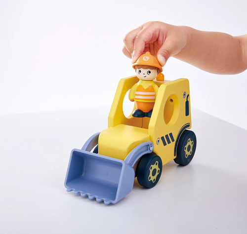 Hape Eventyrbok med Lekesett The Buzzing Bulldozer