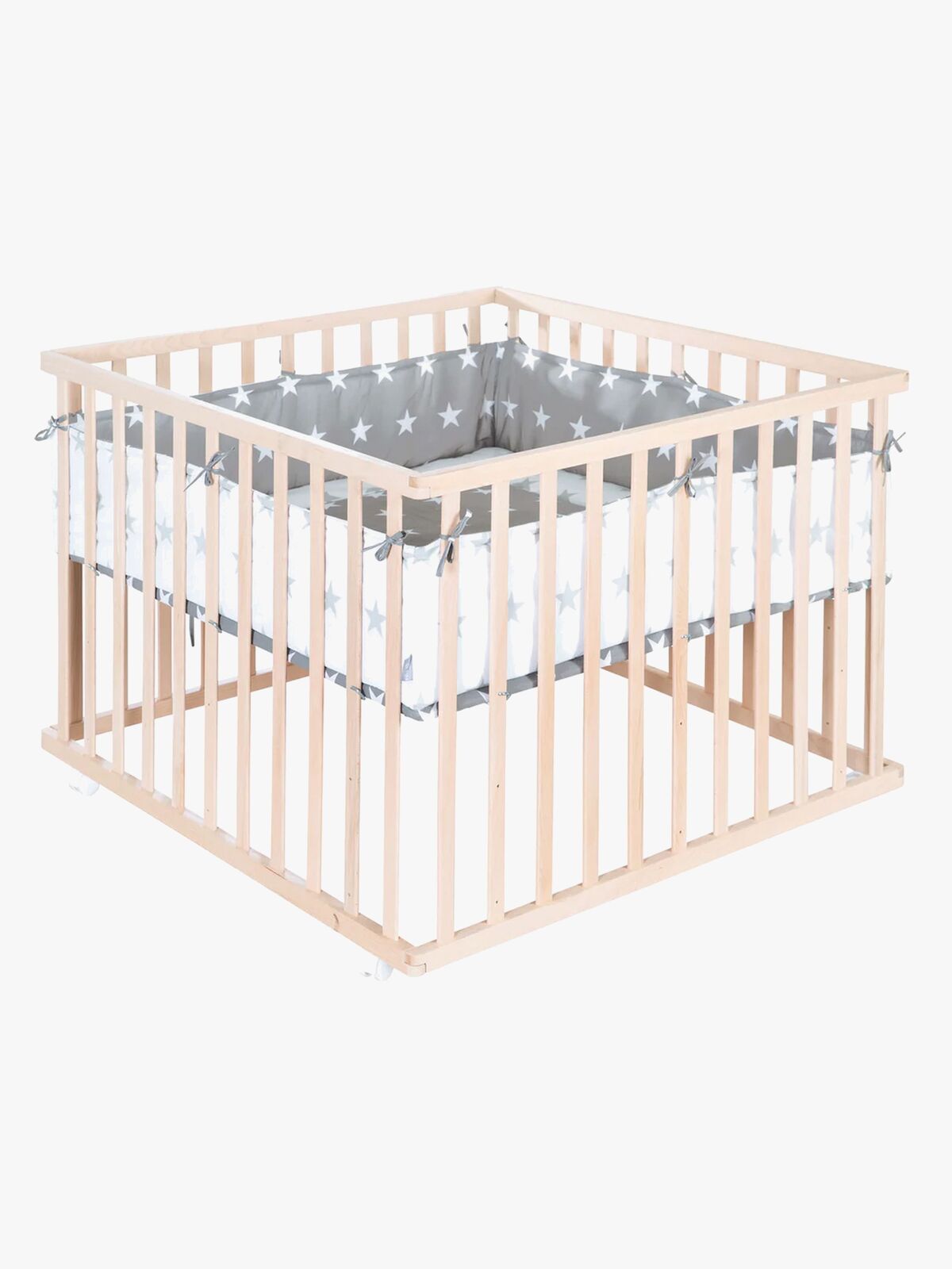 Roba Lekegrind med Hjul, Little Stars Wood