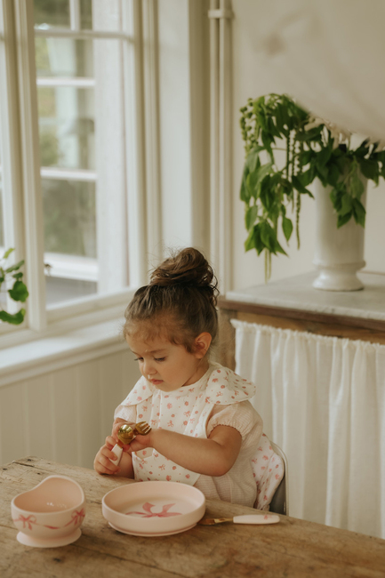 Elodie Skål Sett Silikon, Rosy Bow