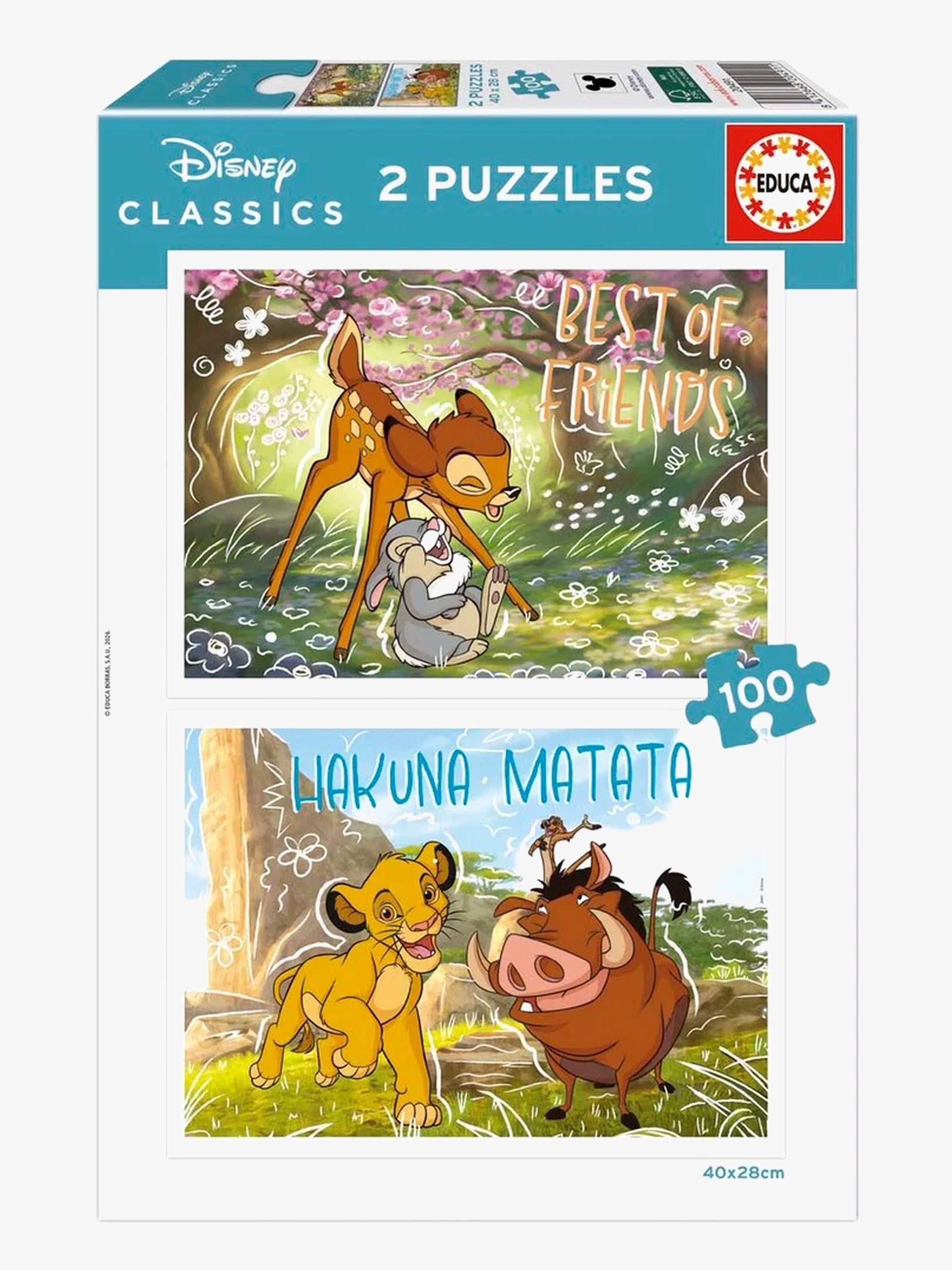 Educa Disney Classic Puslespill 2x100 Brikker - Barnepuslespill