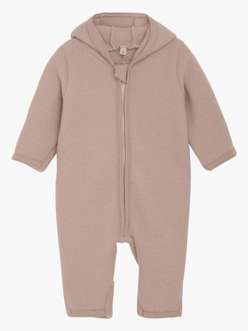 Huttelihut Vinterdress Merinoull med Ører, Mahogany Rose