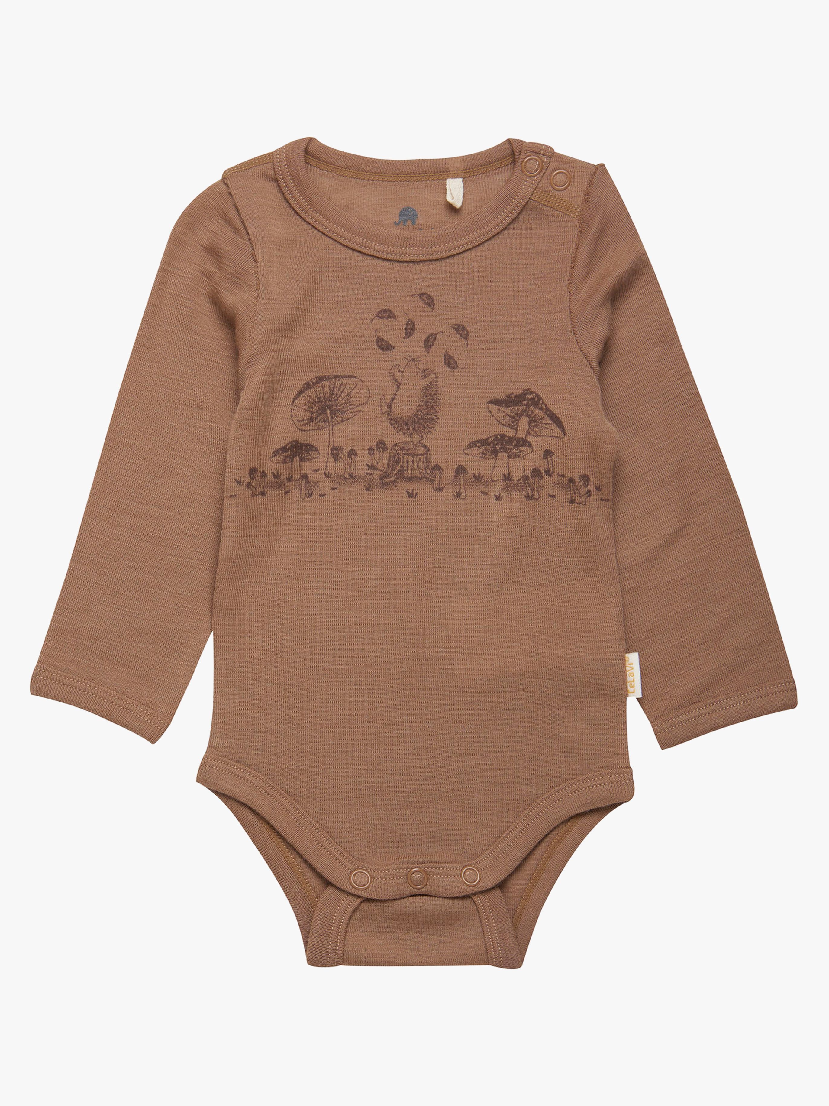 CeLaVi Body, Coca Mocha Melange, 90, Babyklær - Bodys - 100% Ull