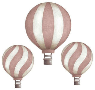 Stickstay Wallsticker Vintage Balloon Set, Dark Pink