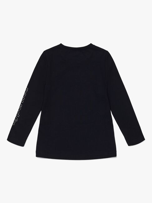 Hyperfied Jersey Logo Long Sleeve Top, Anthracite