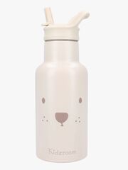 Kidzroom Beary Excited  Rustfritt stål Vannflaske 350ml, Beige