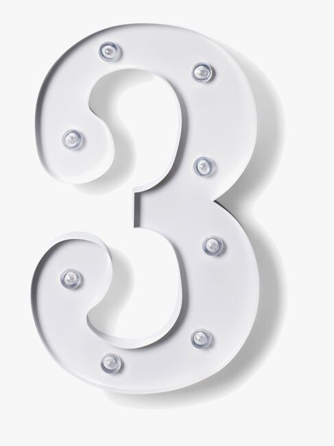 Alice & Fox Sifferlampe 3, Hvit