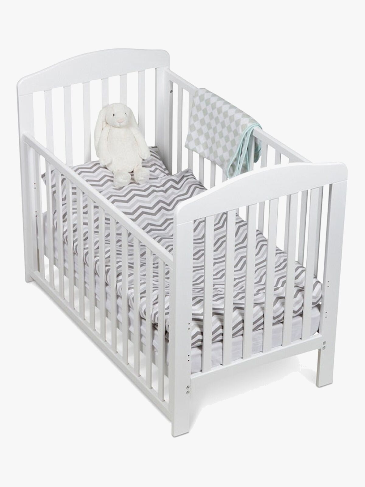 JLY ELLA Dream Lux Sprinkelseng Dropside med Babymatex Madrass 60x120, Hvit