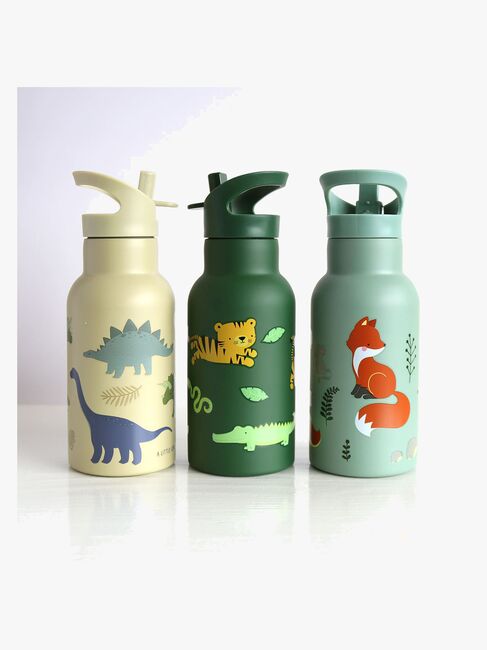 A Little Lovely Company Vannflaske Dinosaurer 350 ml, Beige