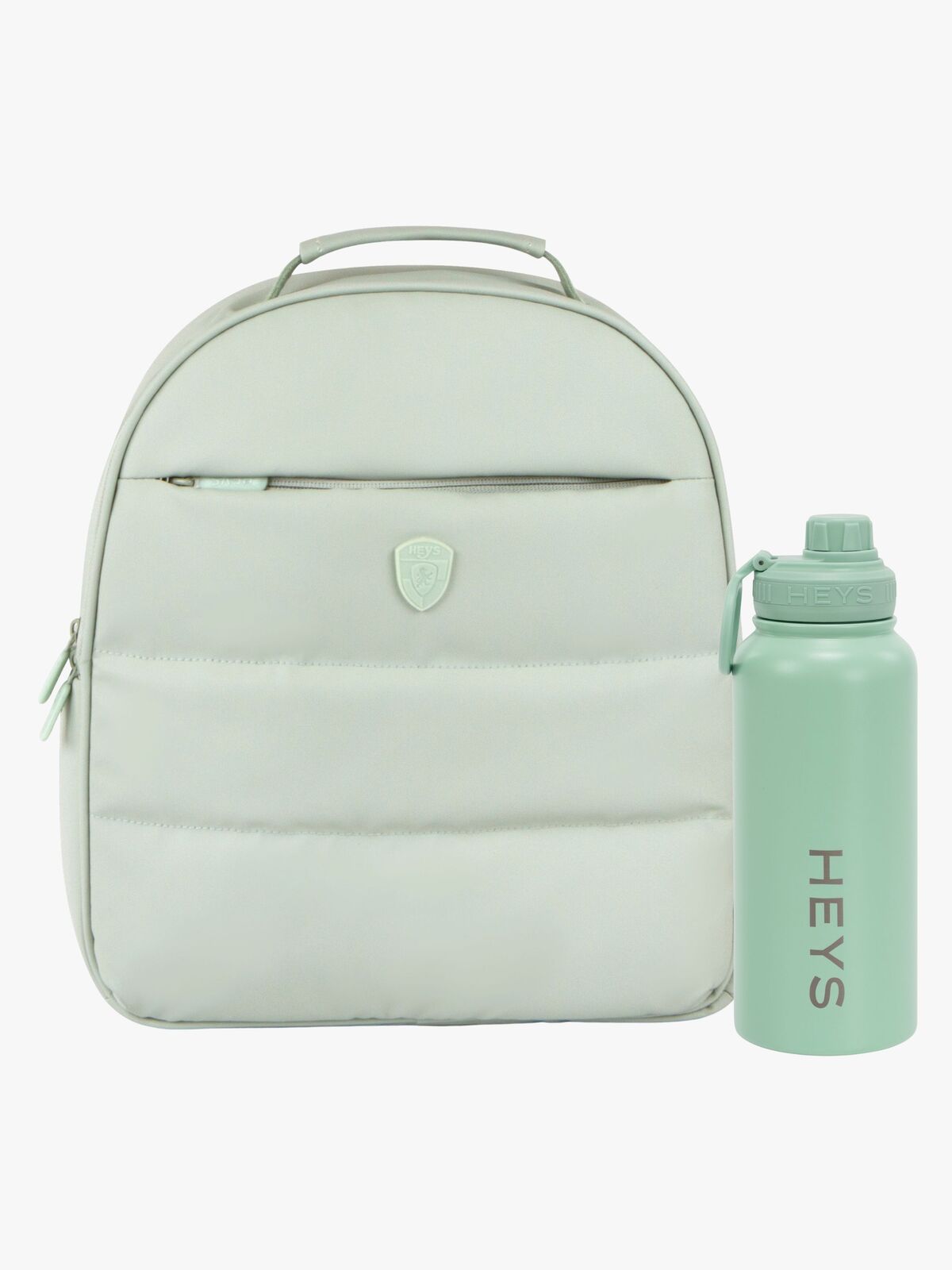 Heys The Puffer Ryggsekk 13L & Stål Vannflaske 946ml, Sage Green
