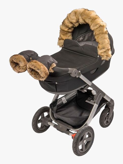 Tinkafu Barnevognvotter, Brown Faux Fur