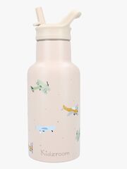 Kidzroom Stainless Steel Vannflaske 350 ml Small Talk, Beige