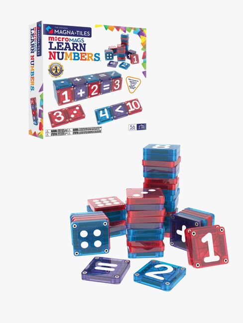 MAGNA-TILES MicroMAGS Lær Deg Tall Byggesett 56 Deler