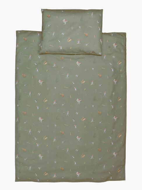 Beskow Tomtebobarnen Sengesett 100x130, Grønn