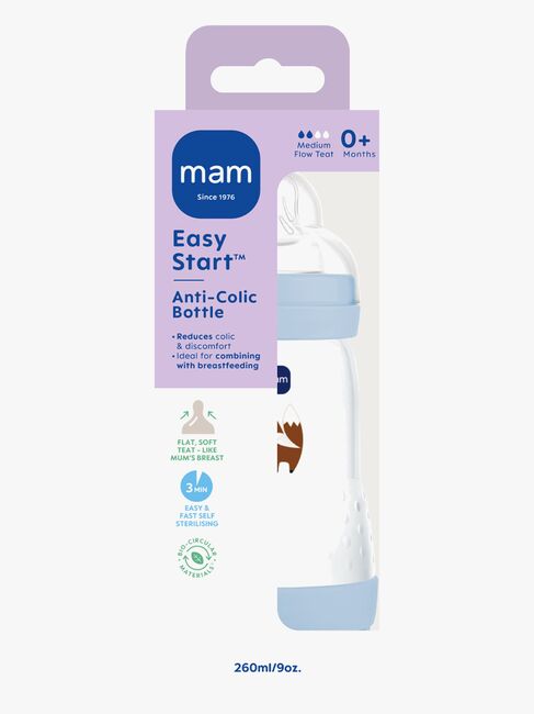 MAM Easy Start Tåteflaske Anti-kolikk 260 ml, Blå