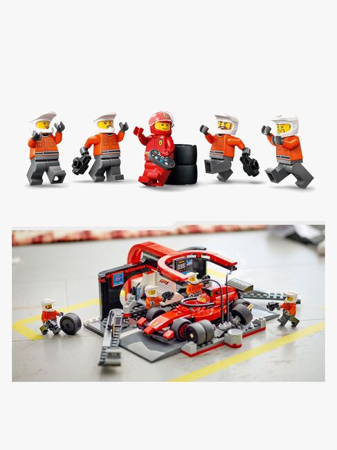 LEGO City 60443 F1-depotstopp og -team med Ferrari-bil