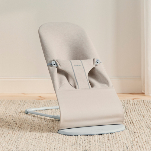 BabyBjörn Bliss Vippestol 3D Jersey, Lysebeige